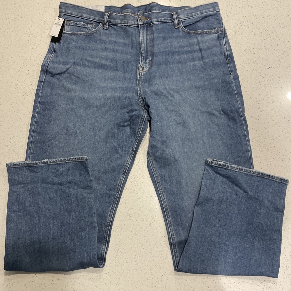 Banana Republic denim jeans straight‎ fit mid rise blue mens 42 x 34 NWT